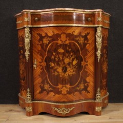 Inlaid sideboard antique style Napoleon III furniture marble top 20th century