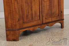 LF73373: American Early 19th C. Tiger Maple Corner China Cabinet