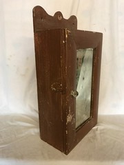 VTG Chocolate 11×23 Wood Wall Mounted Medicine Cabinet Old Cupboard 1550-25B