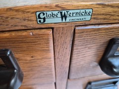 Vintage Globe Wernicke Oak 4 Drawer Card Catalog File All Dovetailed Quality