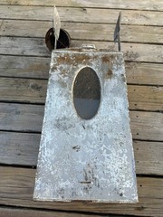 Hoosier Flour Sifter Bin With Window Kitchen Cabinet Metal Hand Crank Antiques