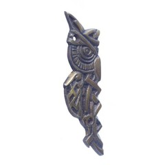 4Pcs Vintage Solid Brass Barn Owl Corner Protector Decor Shelf Cabinet Hardware