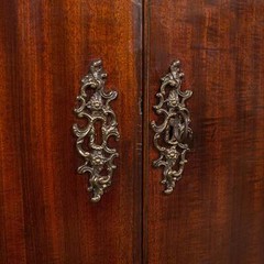 Antique Corner Cabinet, English, Bow Front, Hanging Cupboard, Georgian, C.1780