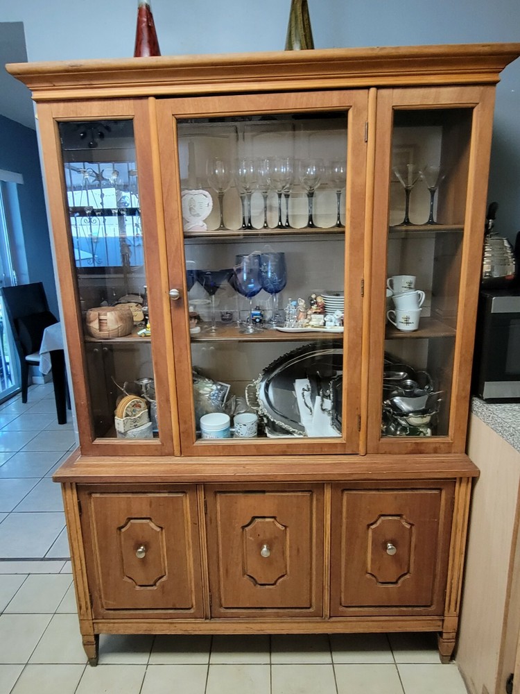 antique oak china cabinet