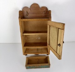 Medicine Apothecary Apothecary Bathroom Cabinet Hobo Chic rattan Two Toned HTF