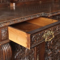 Antique Neo-Renaissance Style Cupboard Wood XIX Century