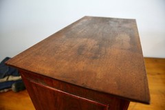 Antique Apothecary Cabinet watchmaker wood drawer brass knob Chest vintage