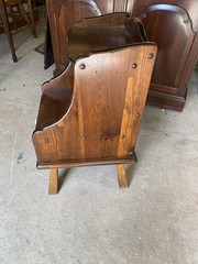 Ethan Allen Dark Antiqued Pine Old Tavern Mid Century Small Side End Table