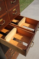 Vintage Library card catalog wood Apothecary Drawer file cabinet Antique NICE