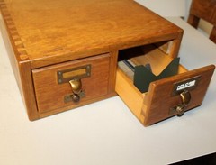 Antique Quarter Sawn Oak Card File Cabinet – Gaylord Library Furniture and Suppl