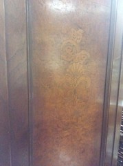Vintage 1930’s Art Deco Burled Walnut Inlayed and Carved China Cabinet