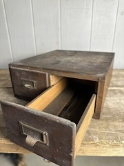 1900s Shaw Walker Drawer Oak Wood Card Catalog Cabinet Industrial Office Study