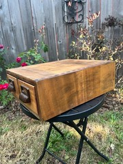 Globe Wernicke Antique Library Card Catalog File Cabinet 2 Drawer