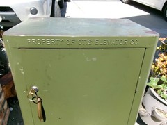 PROPERTY OF OTIS ELEVATOR CO. Old Maintenance Cabinet RARE 36″ Size and Markings