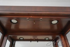 60050: Beveled Glass Door Yew Wood Door & Mahogany Display Cabinet