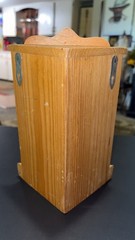 Vintage Prayer Offering Wooden Mini Cabinet W/ Latch & Mesh Door