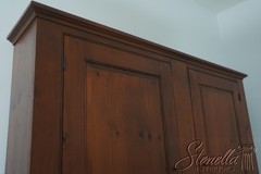 72231: SIMMS and THAYER Vintage Pine Linen Press Rustic Cupboard Cabinet