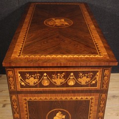 Italian dresser furniture commode inlaid wood chest of drawers Louis XVI style