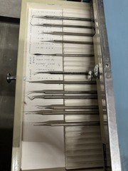 Vintage 1950s MEDICAL APOTHECARY DENTAL TOOL FILE CABINET 6 DRAWER WKey & TOOLS
