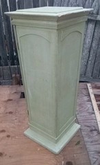 VTG RARE OOAK HAND PAINTED COUNTRY FLORAL CAB. PEDESTAL SOLID WOOD 30×12″New(?)