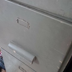 Vintage Green Wood 4 Drawer File Cabinet 52″ Height Shipping Available