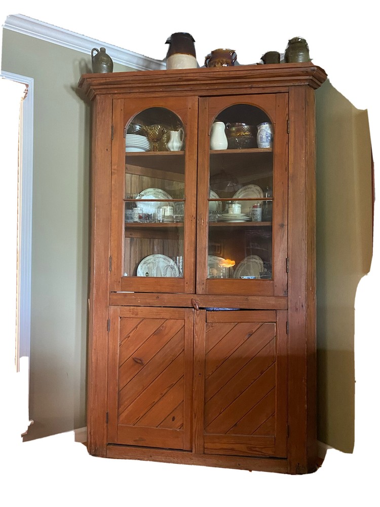 antique corner china cabinet