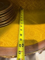 Antique French Louis XV Style Vitrine, Curved Glass Display Cabinet Hand Painted