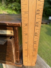 Antique McCourt Label Co Cabinet Medical Apothecary Display Label Dispenser