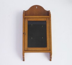 Small Vintage Lacquered Wooden Display Cabinet, Small Wooden Storage Chest