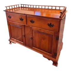Sprague & Carleton Solid Rock Maple Dry Sink – Rare 1950s Keene, NH Cabinet