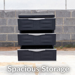 Sunnydaze 29.5″ H 3-Tier Storage Cabinet with Drawers – Resin Storage Drawers Or