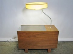 1950s George Nelson For Herman Miller Table Lamp With Glass Top & Single Drawer’