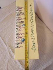 Vintage Yellow Table Top Wooden 8-Drawer Birdhouses Apothecary Hand Painted
