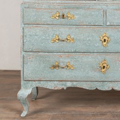 Early 19th Century Swedish Blue Painted Pine Display Cabinet