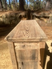 Antique Reclaimed Longleaf Heart Pine Wood Hutch Cabinet 30”L x 36”H x 10”W