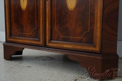 73676: English Made Mahogany Inlaid Corner Cabinet 2 Of 2