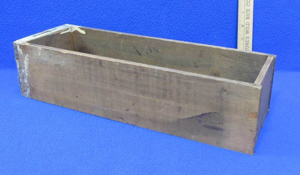 Antique Drawer from Chest Desk Wood Wooden Lock Slot 15.5″ Long Glued Edges