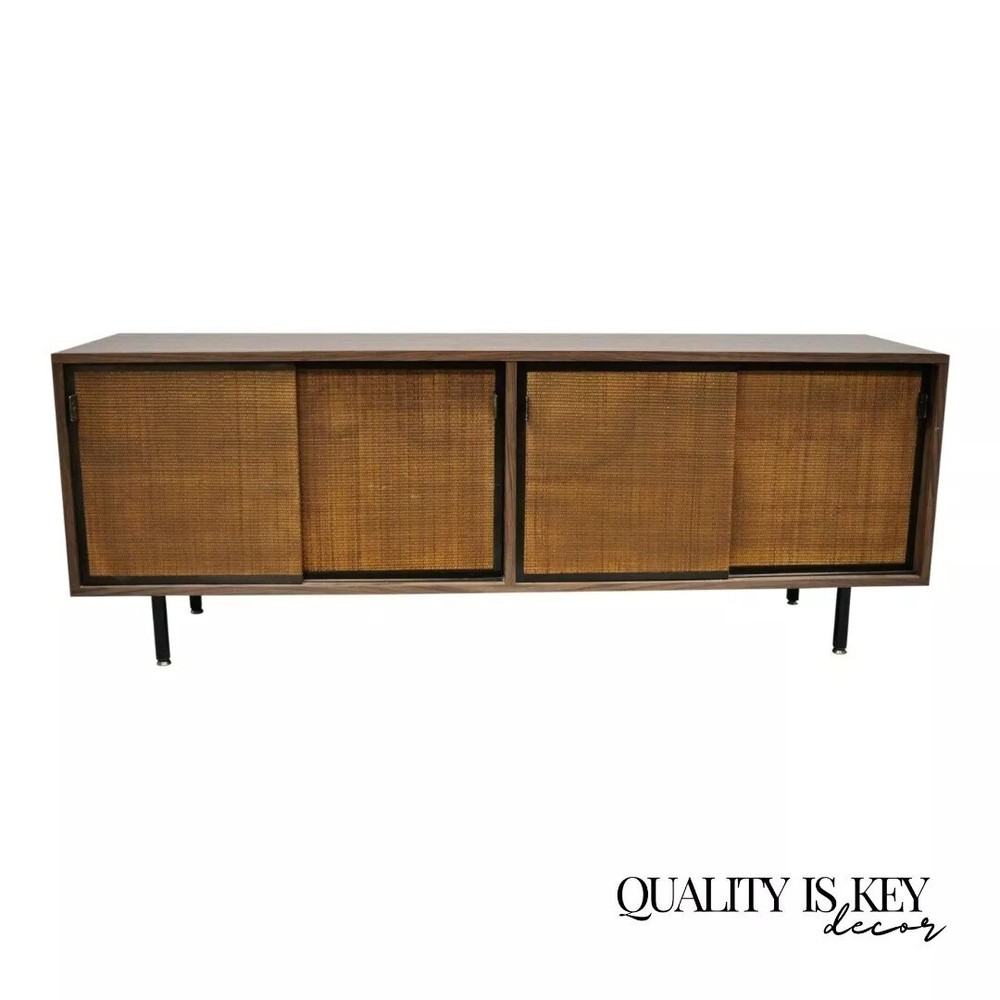 Vintage Mid Century Modern Laminate Formica Case 72″ Credenza Cabinet Buffet