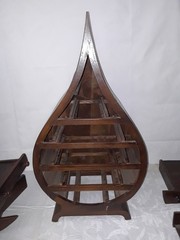 Antique 5 Drawer Chest Oriental Style Triangle Shape Wooden Hand Crafted 36 in