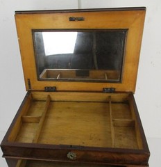 Antique Edwardian Desk Cabinet Quilting Writing Table Gorgeous Exquisite