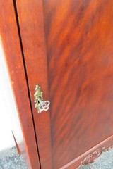 Late 1800s Victorian Carved Storage Music Record Cabinet 5962