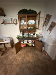 Oak Antique Hoosier Cabinet Kitchen Pantry Cupboard, Little Potts, ,175*
