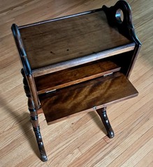 Antique HT Cushman Smokers Humidor Wooden Stand With Storage Cabinet 1900’s