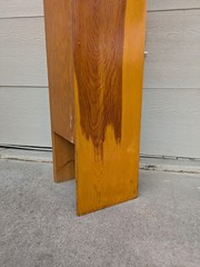Vintage Art Deco Rustic Wood Mid Century Modern LP Vinyl Record File Cabinet C9