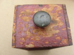 ORIGINAL OLD AMERICAN MADE SMALL 18 DRAWER WOODEN SPICE OR VALUABLES CABINET