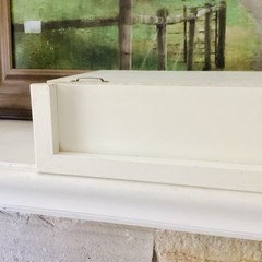 Vtg Exposures 5 Door Wall Cabinet Shelf White Made In Italy Miniatures Display