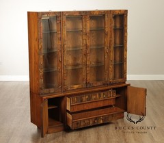 Lane ‘Pueblo’ Brutalist Oak China Cabinet