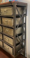 “ Vintage” Or Steam Punk metal cabinet with drawers