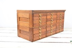 Antique . Library Bureau SoleMakers Oak Wood File Cabinet 24 Drawer Apothecary