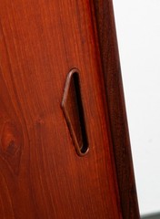 Mid Century Danish Modern Credenza Highboard Bar Sideboard Denmark Teak Drawers